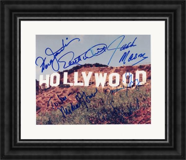 783461 Hollywood Sign 8 x 10 in. Photo - Autographed by Eartha Kitt, C Flockhart D Jacobi M Gross J Mason J Guy Matted Framed -  Autograph Warehouse