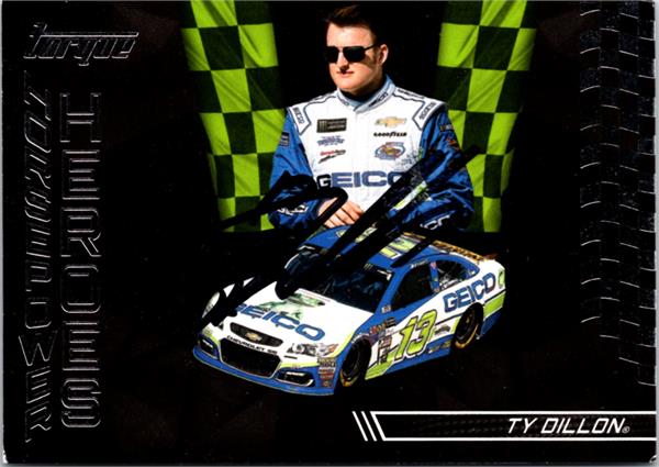 793824 Ty Dillon Autographed Trading Card - Nascar, Auto Racing, SC 2017 Panini Torque Horsepower Heroes No.HH10