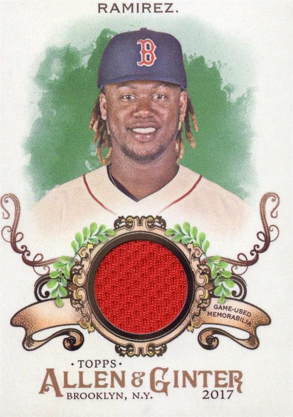 793999 Hanley Ramirez Player Worn Jersey Patch Baseball Card - Boston Red Sox 2017 Topps Allen & Ginter No.FSRBHR