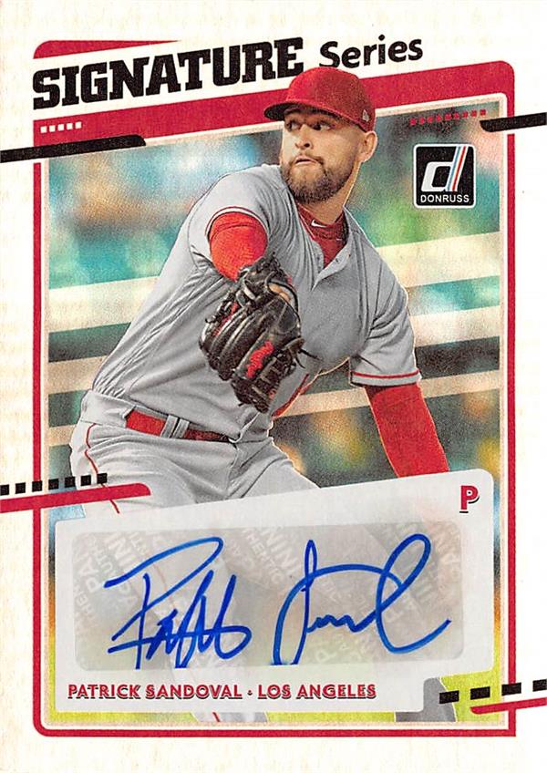 794266 Patrick Sandoval Autographed Baseball Card - San Diego Padres 2020 Donruss Signature Series No.SSPS