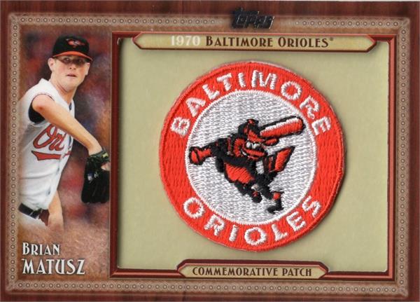 794425 Brian Matusz Commemorative 1970 Patch Baseball Card - Baltimore Orioles 2011 Topps No.TLMPBMA