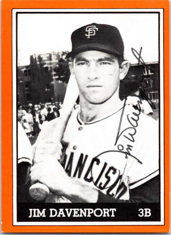 768827 Jim Davenport Autographed Baseball Card - 1962 San Francisco Giants 1981 TCMA No.13