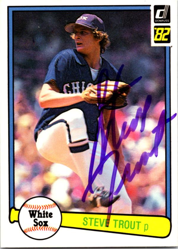 769333 Steve Trout Autographed Baseball Card - Chicago White Sox 1982 Donruss No.243