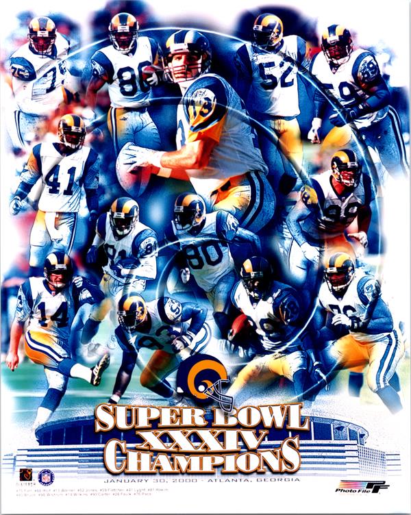 769896 St. Louis Rams Team Super Bowl XXXIV Champions 8 x 10 in. Photo - Photofile Licensed No.1