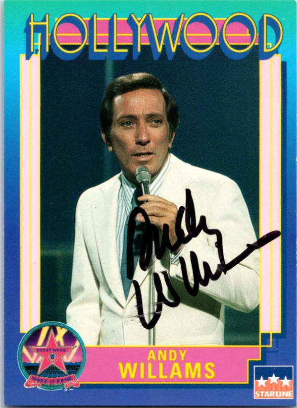780062 Andy Williams Signed Trading Card - Singer Moon River 1991 Hollywood Walk of Fame No.49