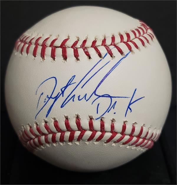 Picture of Autograph Warehouse 780120 Dwight Gooden Autographed Baseball - Inscribed Dr K - Romlb   York Mets Doc