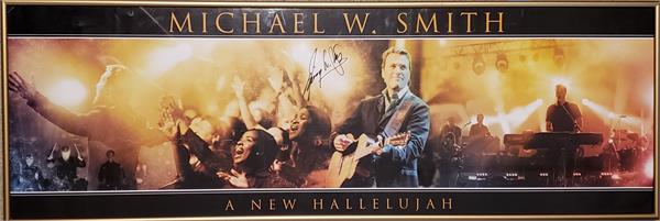 Picture of Autograph Warehouse 780210 Michael W Smith Autographed Poster - Panoramic Framed 12 x 35 in. Large - Musician Place in This World Singer