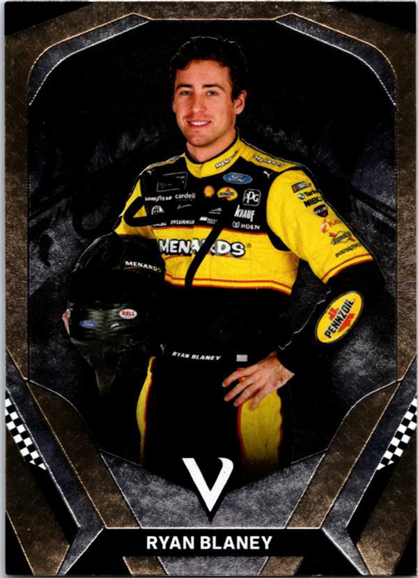 780310 Ryan Blaney Autographed Trading Card - Nascar Driver, Auto Racing, SC 2018 Panini Victory Lane No.8