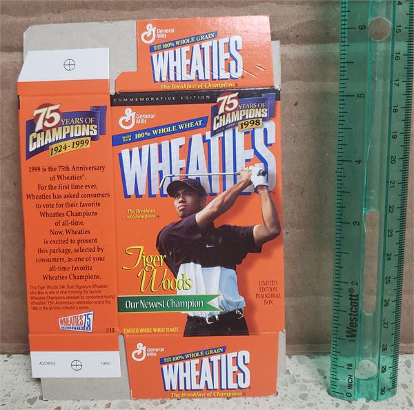 736519 Tiger Woods Wheaties Box - Mini 4 x 6 in. Unfolded 1998 Golf Player