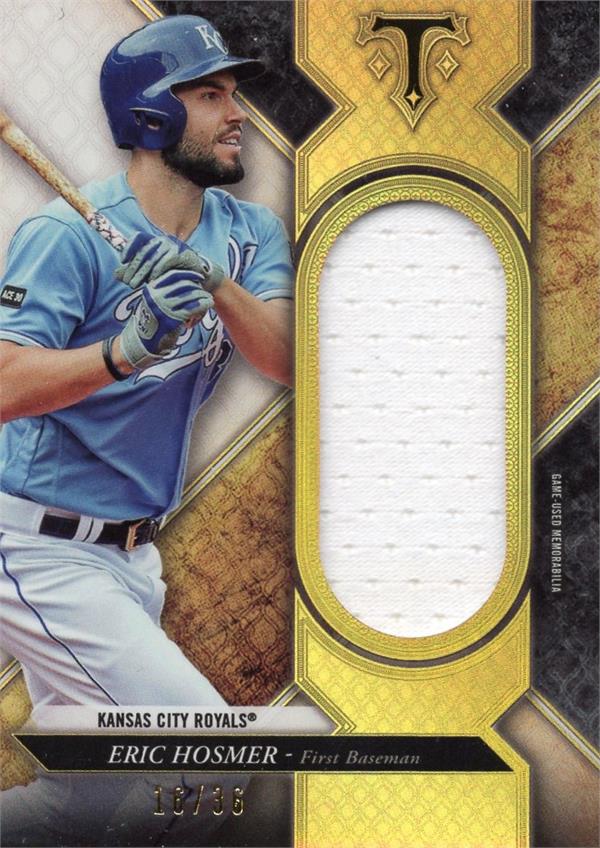 736730 Eric Hosmer Player Worn Jersey Patch Baseball Card - San Diego Padres 2017 Topps Triple Threads Unity No.SJREHO LE 16 & 36