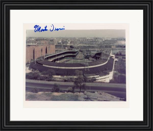 768468 Polo Grounds 8 x 10 in. Photo - Signed by   York Giants Hall of Famer Monte Irvin Matted Framed 8 x 10 in -  Autograph Warehouse