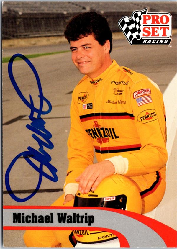 768520 Michael Waltrip Autographed Trading Card - Nascar, Auto Racing, SC 1992 Pro Set No.23