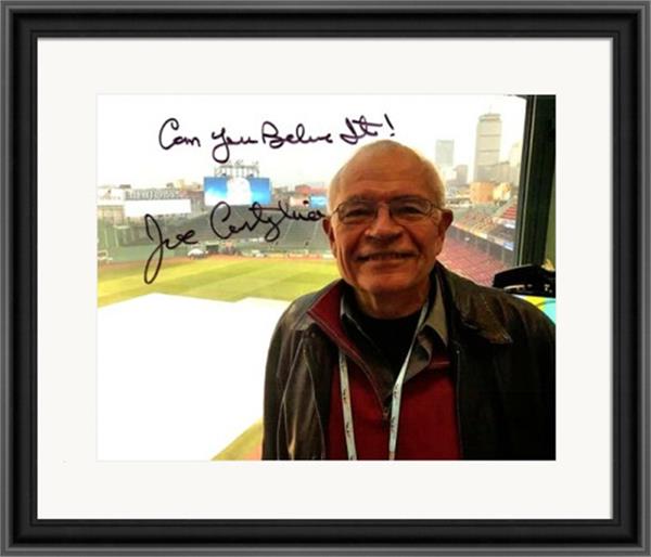 768439 Joe Castiglione Autographed 8 x 10 in. Photo - Boston Red Sox Broadcaster No.SC7 Matted & Framed Can You Believe It