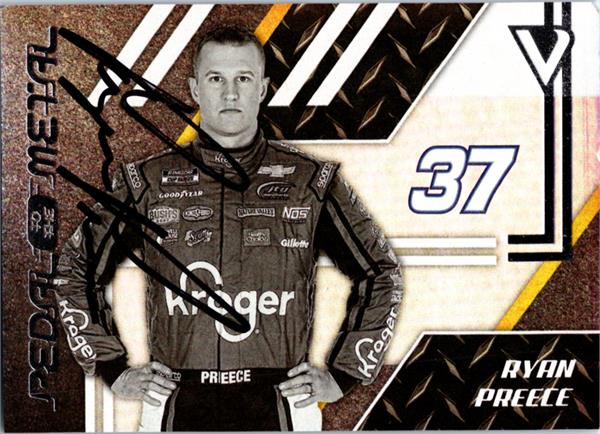 768502 Ryan Preece Autographed Trading Card - Auto Racing, Nascar, SC 2020 Panini Chronicles Pedal to The Metal No.22