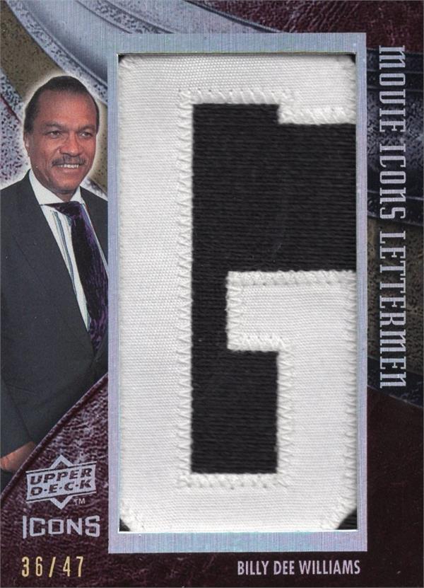 737572 Billy Dee Williams Patch Trading Card - Star Wars Actor 2008 Upper Deck Icons Movie Letterman No.BW4 LE 36 & 47