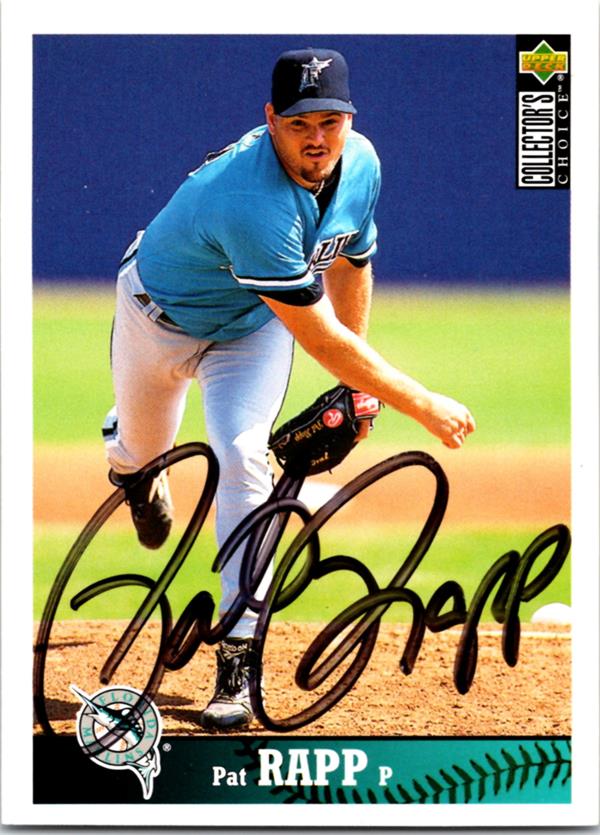 781448 Pat Rapp Autographed Baseball Card - Florida Marlins 1997 Upper Deck No.346