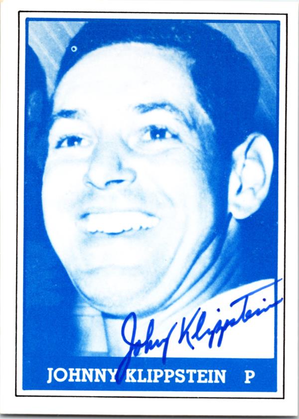 780808 Johnny Klippstein Autographed Baseball Card - 1959 Los Angeles Dodgers 1980 TCMA No.38
