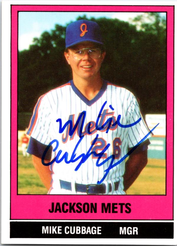 781788 Mike Cubbage Autographed Baseball Card - Jackson Mets 1986 TCMA No.24