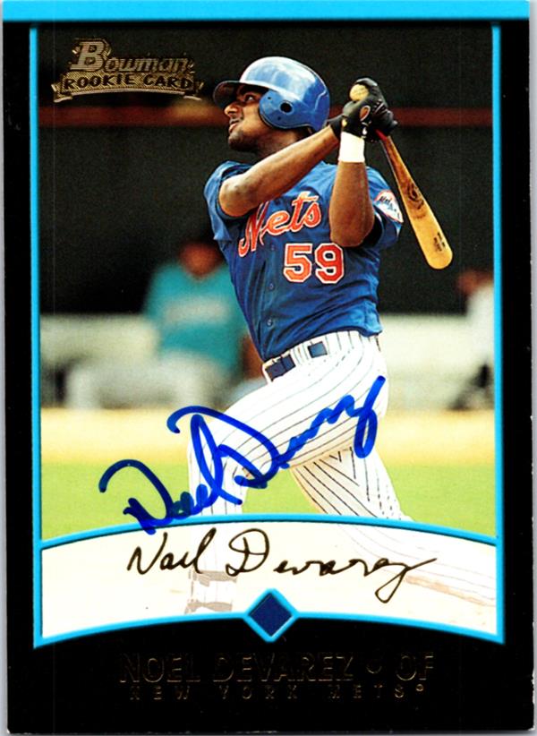 781994 Noel Devarez Autographed Baseball Card -   York Mets 2001 Bowman Rookie No.272
