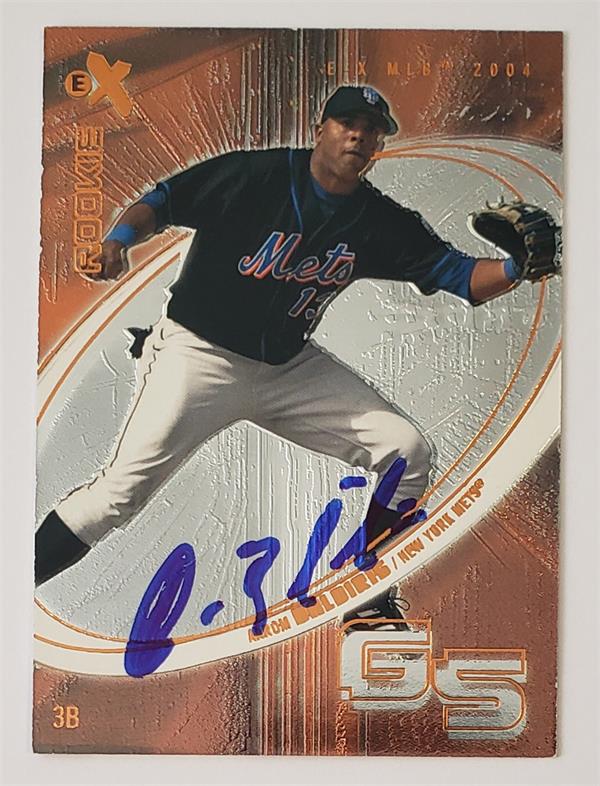 782056 Aarom Baldiris Autographed Baseball Card -   York Mets 2004 Fleer Ex Rookie No.54
