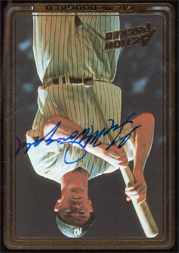 780887 Gil Mcdougald Autographed Baseball Card -   York Yankees 1982 Action Packed No.33