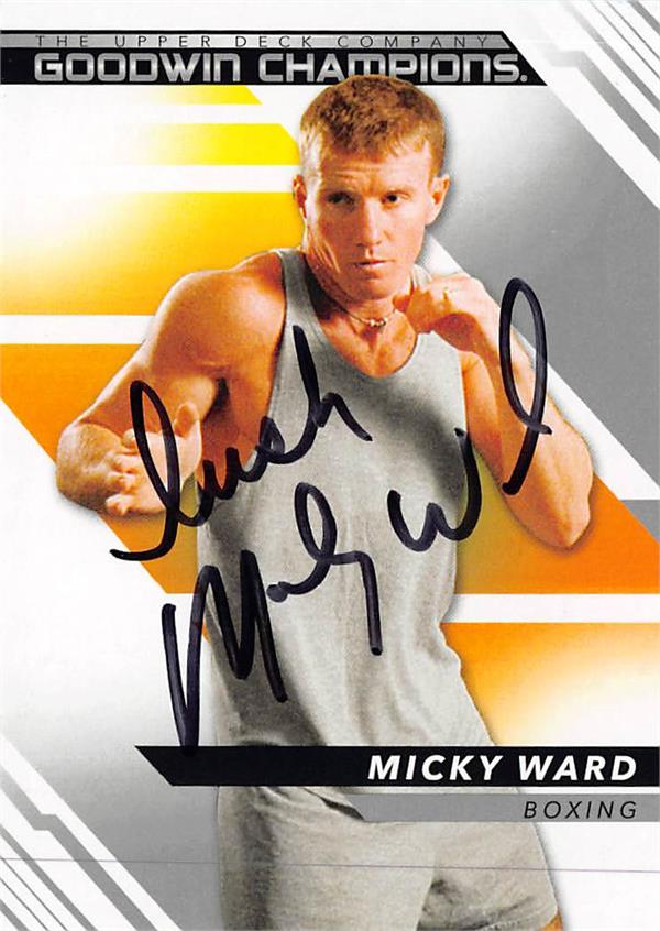 Picture of Autograph Warehouse 794543 Micky Ward Autographed Trading Card - Boxer Boxing 2022 Upper Deck Goodwin Champions No.11