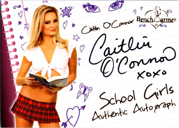794565 Caitlin OConnor Autographed Trading Card - Swimsuit Model 2011 Benchwarmers School Girls No.1