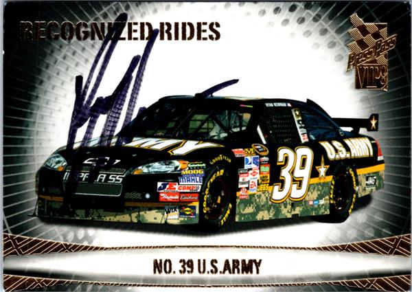 793912 Ryan Man Autographed Trading Card - Auto Racing, Nascar 2009 Press Pass VIP Recognized Rides No.43