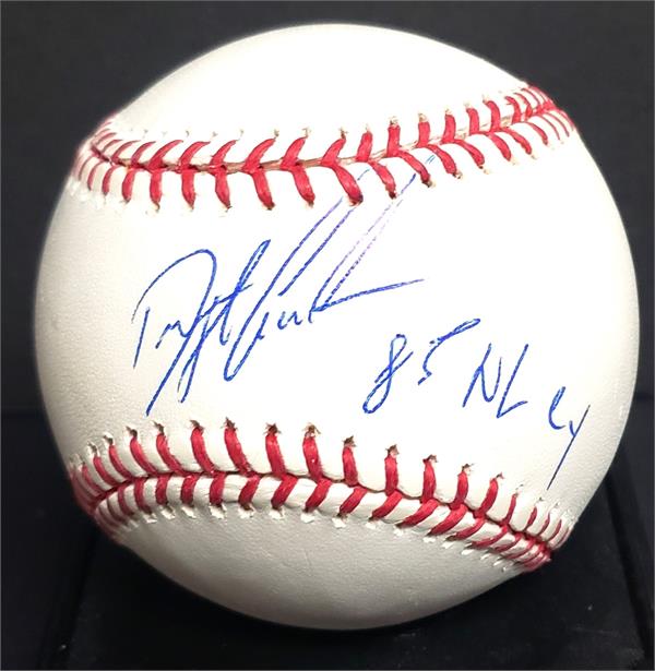 Picture of Autograph Warehouse 780118 Dwight Gooden Autographed Baseball - Inscribed Romlb Mets 1985 NL CY Young Winner