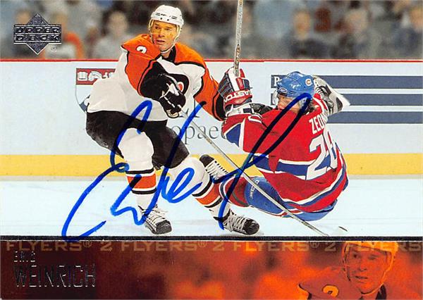 794875 Eric Weinrich Autographed Hockey Card - Philadelphia Flyers 2003 Upper Deck No.142