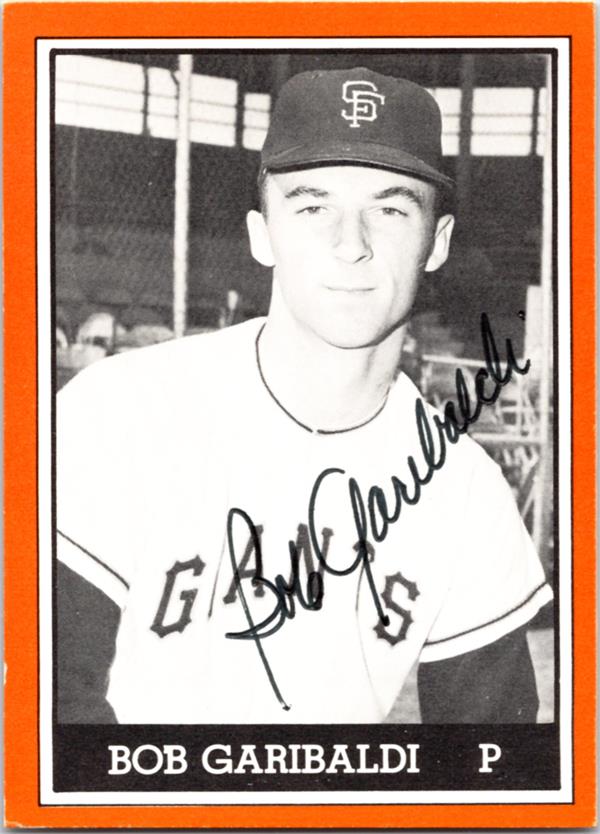 768716 Bob Garibaldi Autographed Baseball Card - 1962 San Francisco Giants 1981 TCMA No.24