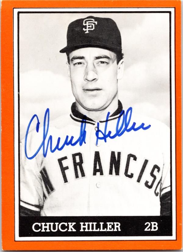 768718 Chuck Hiller Autographed Baseball Card - 1962 San Francisco Giants 1981 TCMA No.11