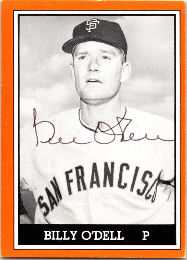 768830 Billy ODell Autographed Baseball Card - 1962 San Francisco Giants 1981 TCMA No.30