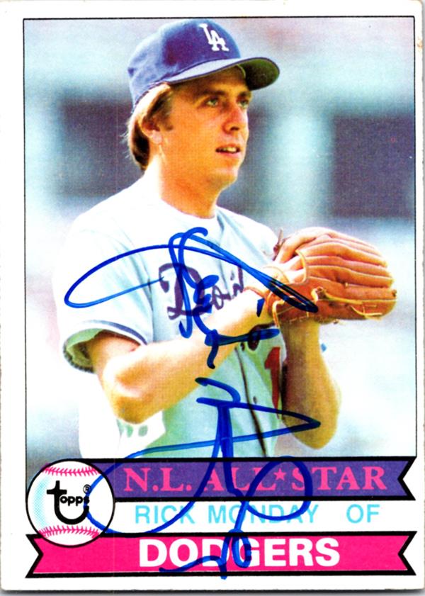 769153 Rick Monday Autographed Baseball Card - Los Angeles Dodgers 1979 Topps All Star No.605