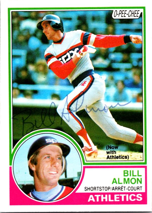 793985 Bill Almon Autographed Baseball Card - Chicago White Sox 1983 O-Pee-Chee No.362