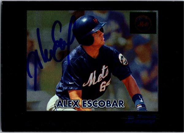 794177 Alex Escobar Autographed Baseball Card -   York Mets 2000 Bowman Retro Future No.326