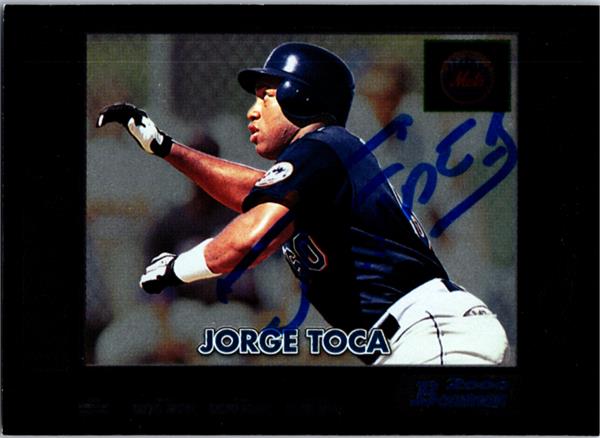 794199 Jorge Toca Autographed Baseball Card -   York Mets 2000 Bowman Retro Future No.270