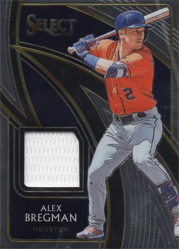 794309 Alex Bregman Player Worn Jersey Patch Baseball Card - Houston Astros 2020 Panini Select No.SSAX
