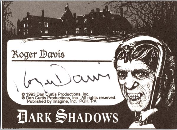 794549 Roger Davis Autographed Trading Card - Jeff Clark 1993 Dan Curtis Dark Shawdows No.2