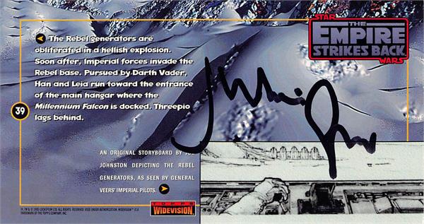 Julian Glover Autographed Trading Card - General Maximilian Veers At At Commander Star Wars Empire Strikes Back 1995 Topps Wide Vision No.35 on Back