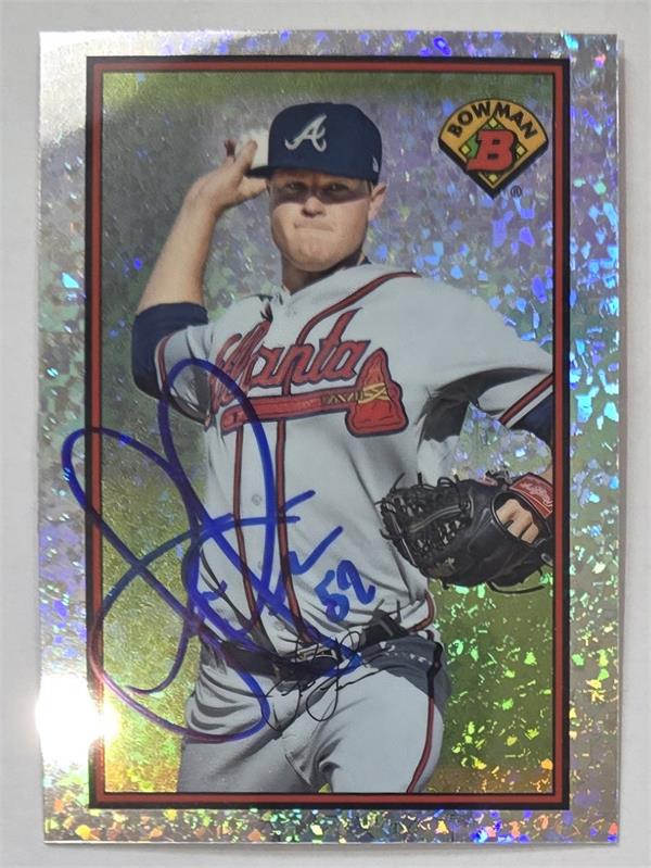 795066 Shae Simmons Autographed Baseball Card - Atlanta Braves 2014 Bowman Refractror Rookie No.BIB89SS