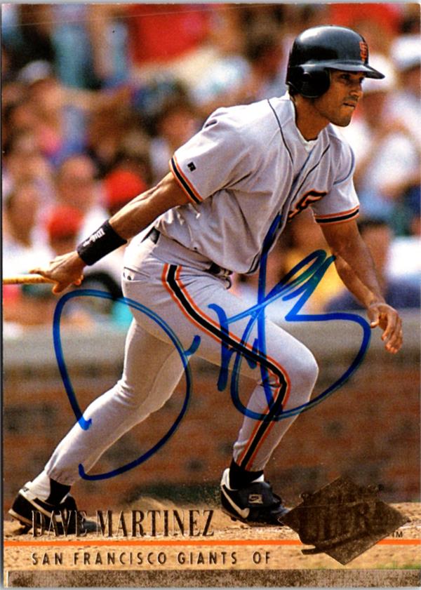 795097 Dave Martinez Autographed Baseball Card - San Francisco Giants 1994 Fleer Ultra No.293