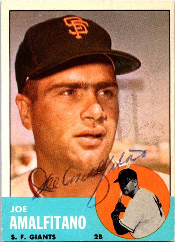 780876 Joe Amalfitano Autographed Baseball Card - San Francisco Giants 1963 Topps No.199