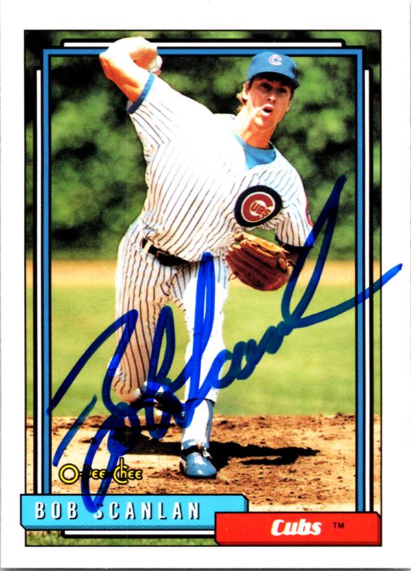 780939 Bob Scanlan Autographed Baseball Card - Chicago Cubs 1992 O-Pee-Chee No.274