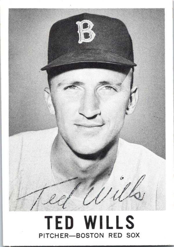 781202 Ted Wills Autographed Baseball Card - Boston Red Sox 1960 Leaf Sports Novelties No.56