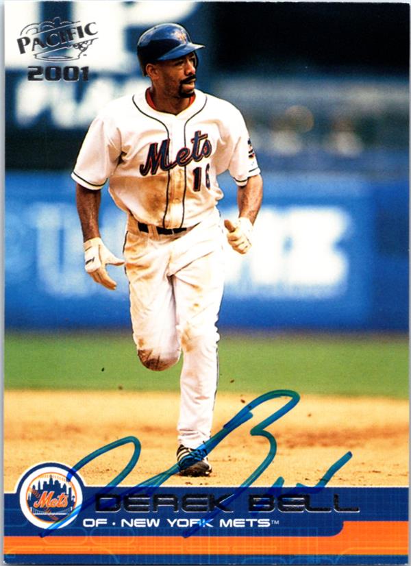 781690 Derek Bell Autographed Baseball Card -   York Mets 2001 Pacific No.265