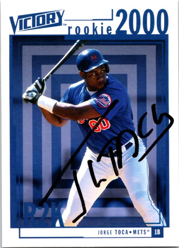 781838 Jorge Toca Autographed Baseball Card -   York Mets 2000 Upper Deck Victory Rookie No.350