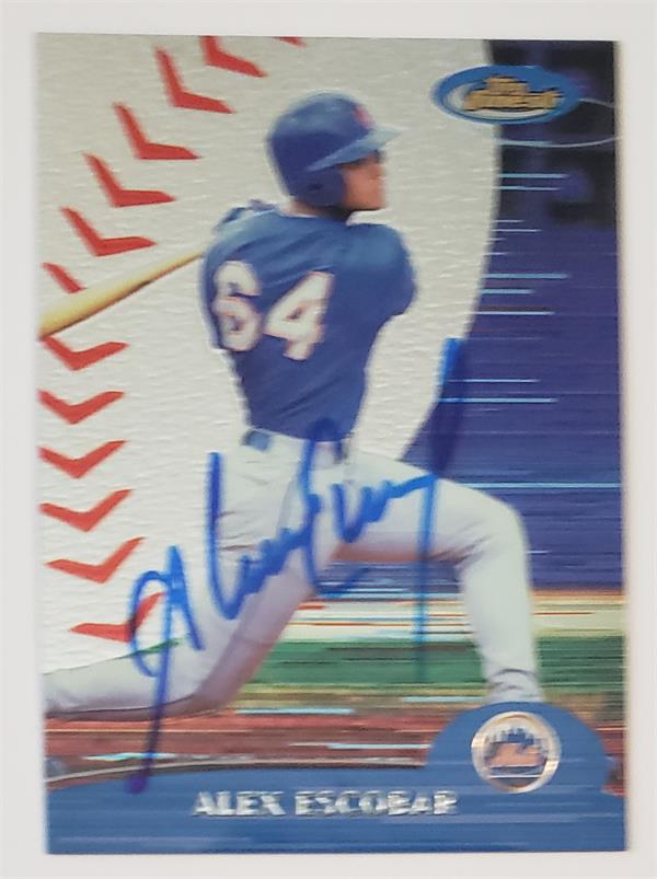 781996 Alex Escobar Autographed Baseball Card -   York Mets 2000 Topps Finest No.96