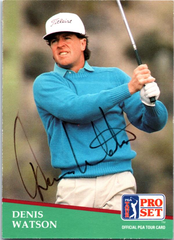 782238 Denis Watson Autographed Golf Card - Zimbabwe 1991 Pro Set No.63 Ballpoint