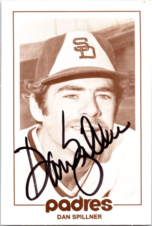 782980 Dan Spillner Autographed Baseball Card - San Diego Padres 1977 Special Events Team No.DS